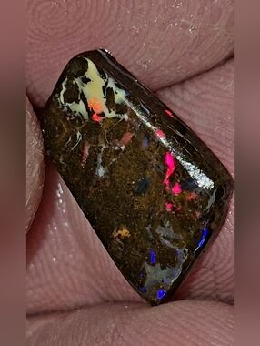 Australian Boulder Opal 5.5 Carat Red Orange Blue Green